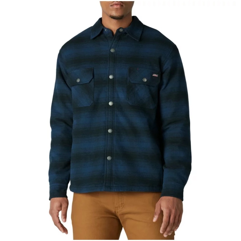 Dickies Men Sacramento Sherpa Lined Fleece Shirt Jacket Shacket